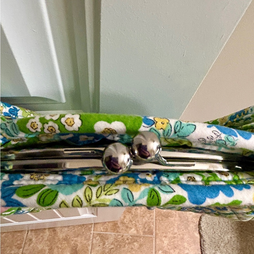 Vera Bradley Eloise Blue and Green Bag - Picture 2 of 7